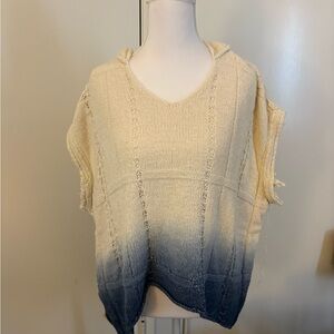 Women's Cream and Blue Ombre Sweater